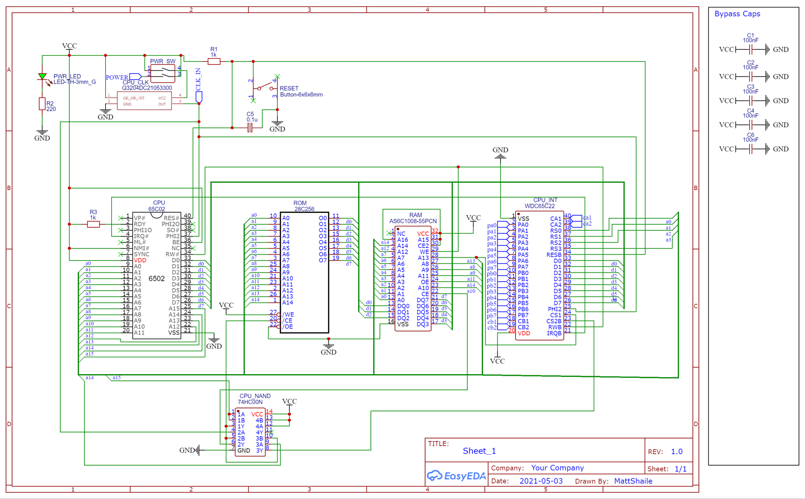 CPU schematic