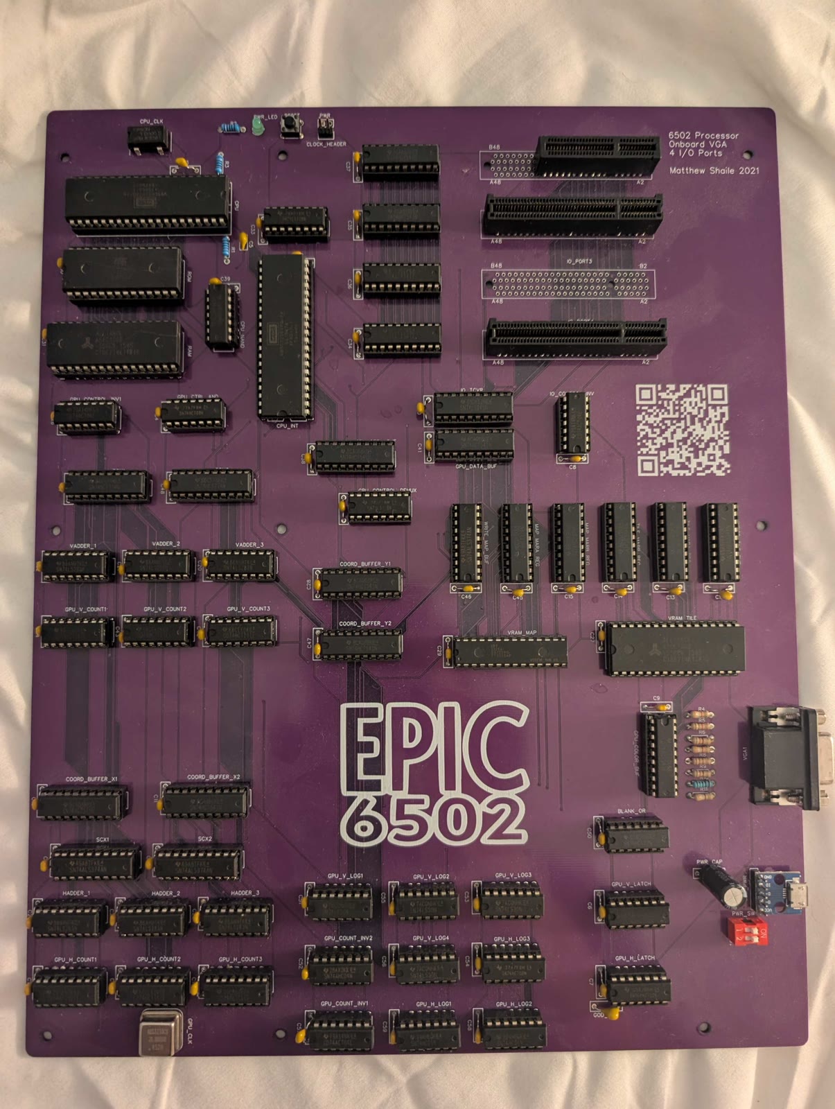 The EPIC 6502 board from above